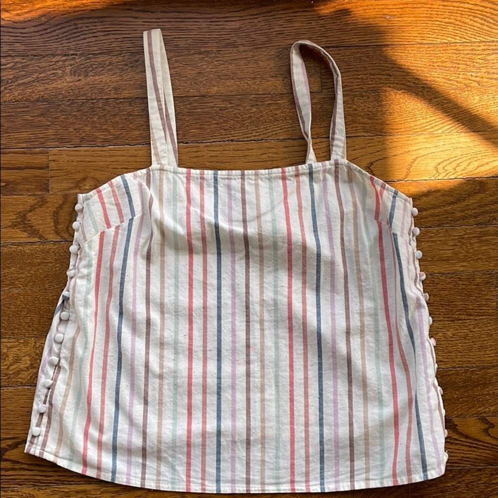 Madewell Striped Cropped Tank